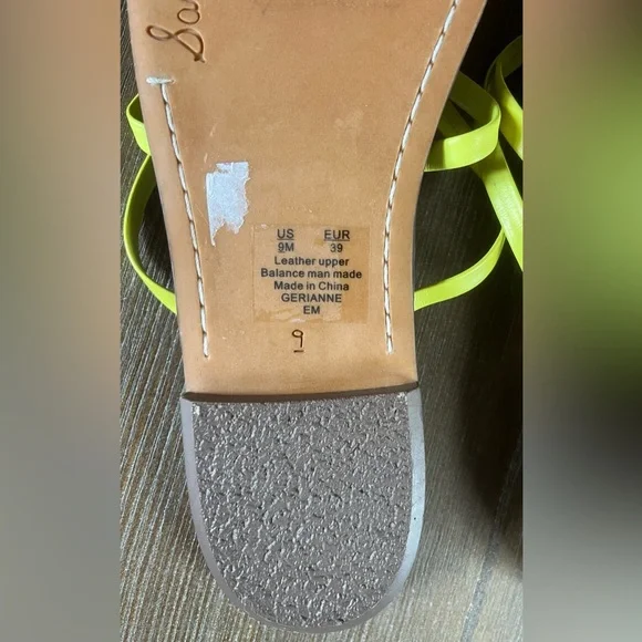 Sam Edelman Flip Flops Lime Green - Picture 10 of 10